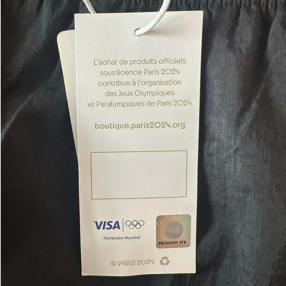 Paris 2024 Olympics NWT‎ Woven Lined Short Size L Activewear Athletic Workout